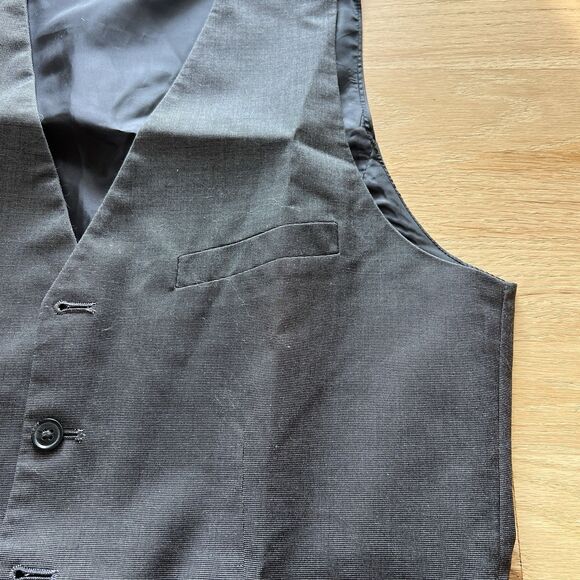 H&M Slim Fit Suit Vest Dark Grey Mens Size 38R Formal Wedding - Picture 5 of 8